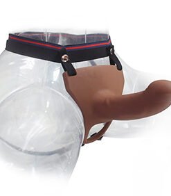 Brown Silicone 7-inch Hollow Strap On - Men Strap On
