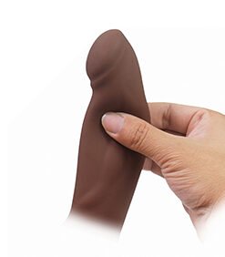 Brown Silicone 7-inch Hollow Strap On - Men Strap On - Image 4