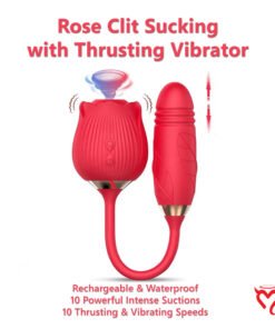 rose, clitoral sucking, thrusting vibrator