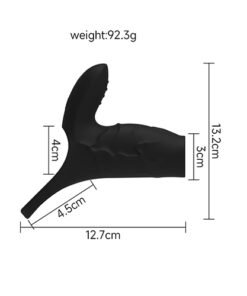 Vibrating Black Sleeve with Clit Stimulator