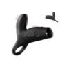 Black Vibrating ( 10 Speeds) Silicone Headless Cock Sleeve with Clitoris Vibrator