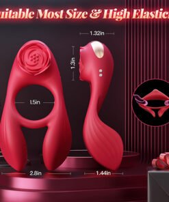10 Speeds Vibrating Penis Ring with Balls Massager