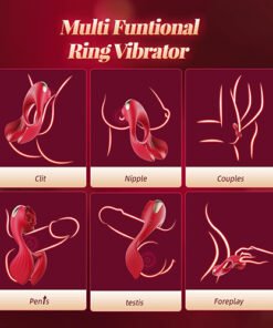 10 Speeds Vibrating Penis Ring with Balls Massager