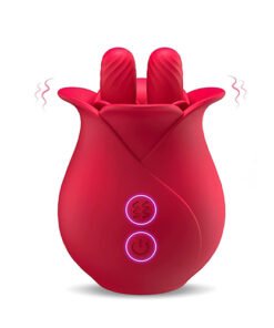 Rose double pistil tongue licking clit stimulator