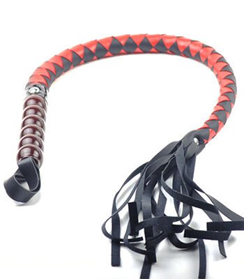 Black and red whip