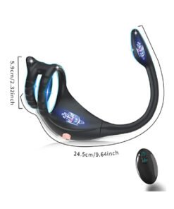 Remote Control Cock Ring with Vibrating Butt Plug