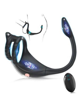 Remote Control Cock Ring with Vibrating Butt Plug