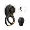 Black Remote Control Double Vibrating Cock Rings