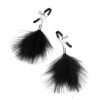 black feather nipple clamps