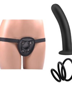 Large Black Dildo Strap-On. Pegging Strap-On. Anal Play