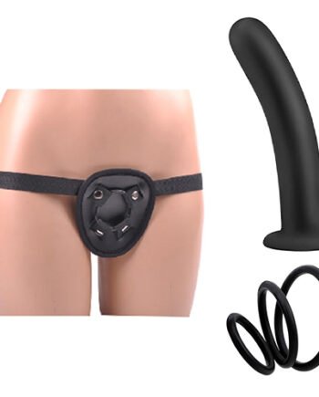 Large Black Dildo Strap-On. Pegging Strap-On. Anal Play