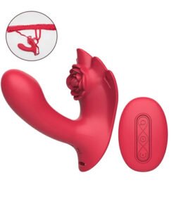 App & Remote Control Wearable Butterfly Panty Vibrator with Red Thong