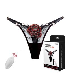 Remote Control Rose Design Wearable Vibrating Panty.