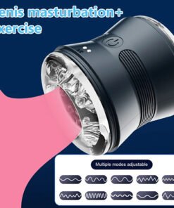 Male Stroker Cup - Vibrating Rechargeable Masturbator Cup