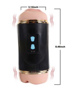 Realistic 2n1 Vibrating (Pussy & Mouth) Masturbator