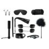 10-piece Black Bondage Set