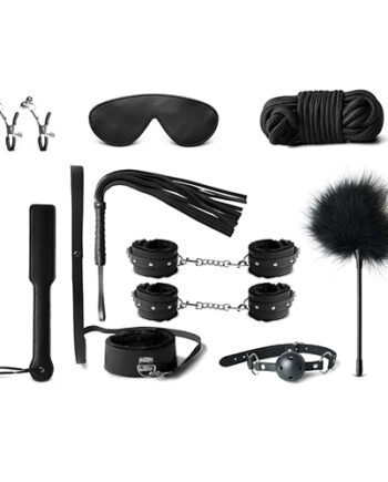 10-piece Black Bondage Set