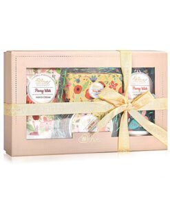 Rose 4pcs Water Lotion Gift Set - Hand & Foot Cream, Handmade Soap, Scented Candle
