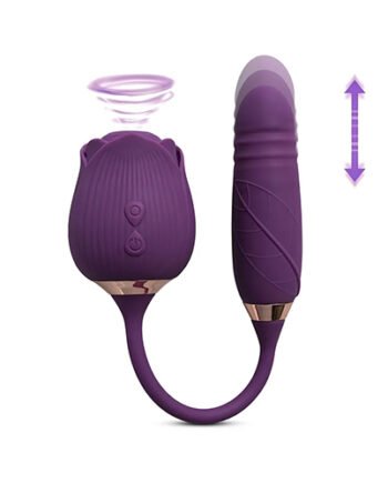 Purple thrusting rose with thrusting vibrator