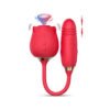 Rose toy with thrusting vibrator