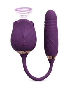 Purple thrusting rose with thrusting vibrator