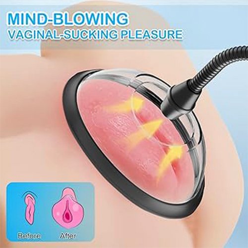 3-Speeds Rechargeable Pussy Pump with 5 Different Size Cups