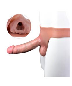 Premium Men 8 inch Hollow Silicone Strap On Jockey