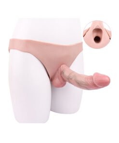 Premium Men 8 inch Hollow Silicone Strap On Jockey